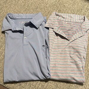Vineyard Vines Pink and Blue Striped Polo